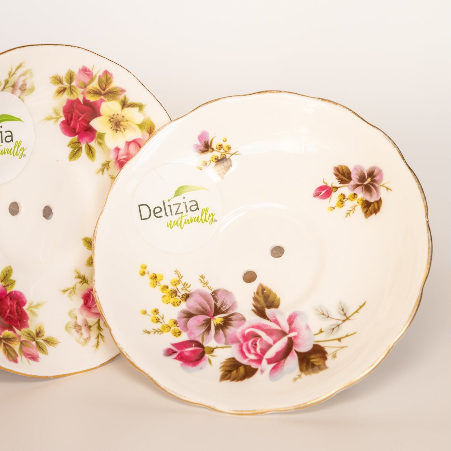 Soap_Dish_floral china_at_Delizia_Naturally_for_your_tallow_soap