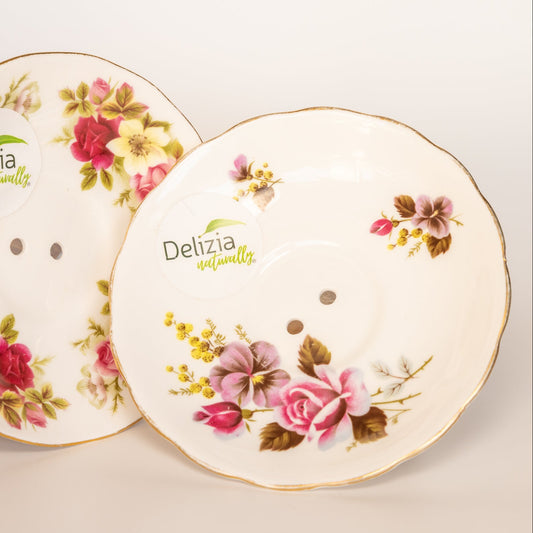 Soap_Dish_floral china_at_Delizia_Naturally_for_your_tallow_soap